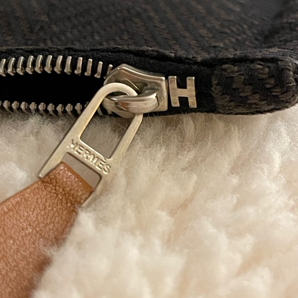 Hermes Cotton Canvas Flat Pouch/Case Zippered Bag - Picture 2 of 13